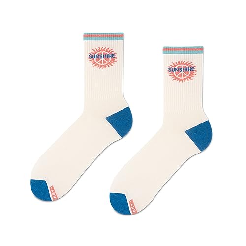 ZOOKSY - Lustige Socken für Dammen and Herren 1 Paar SURF I Größe (41-46) I Bunte Socken I Baumwolle Lange Socken für Gute Laune I Socken mit Einem Thema Surf I Verrückte Socken Unixex I SUNSHINE von ZOOKSY