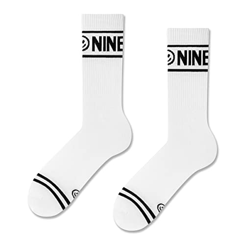 ZOOKSY - Oldschool Tennissocken mit NINETIES Motiv (1 Paar) I Lange Bunt Socken für Damen und Herren - Unisex I Warme Strümpfe mit Baumwolle I Retro Sportsocken (0000 weiß) von ZOOKSY