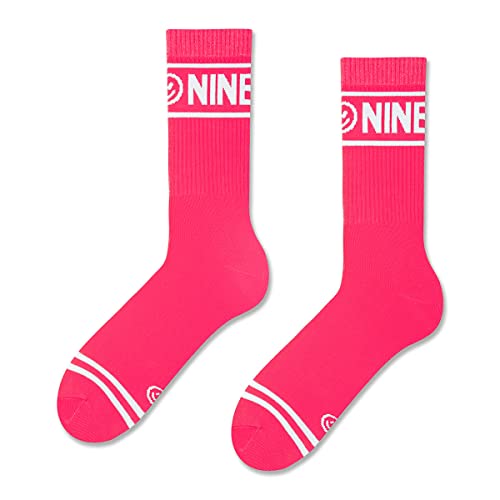 ZOOKSY - Oldschool Tennissocken mit NINETIES Motiv (1 Paar) I Lange Bunt Socken für Damen und Herren - Unisex I Warme Strümpfe mit Baumwolle I Retro Sportsocken (0403 rosa) von ZOOKSY