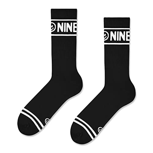 ZOOKSY - Oldschool Tennissocken mit NINETIES Motiv (1 Paar) I Lange Bunt Socken für Damen und Herren - Unisex I Warme Strümpfe mit Baumwolle I Retro Sportsocken (2999 schwarz) von ZOOKSY