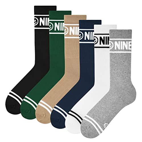 ZOOKSY - Oldschool Tennissocken mit NINETIES Motiv (6 Paar) I Lange Bunt Socken für Damen und Herren - Unisex I Warme Strümpfe mit Baumwolle I Retro Sportsocken - Monochrom (41-46) von ZOOKSY