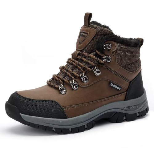 Wasserabweisende Stiefel für Damen, warm, bequem, rutschfest, Camping, Schnee, Wanderstiefel, Braun, 40 EU Wasserabweisende Stiefel für Damen, warm, bequem, rutschfest, Camping, Schnee, Wanderstiefel, Braun, 40 EU von ZOOMCO