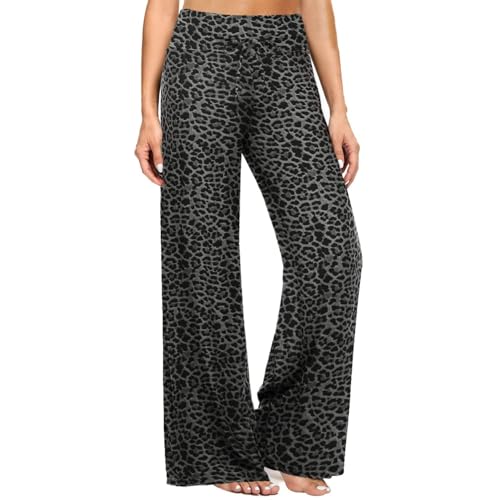 Buttery Soft Pajama Pants for Women – Floral Print Drawstring Casual Palazzo Lounge Pants Wide Leg for All Seasons von ZOOSIXX