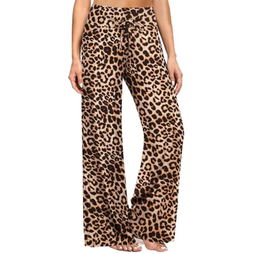 Buttery Soft Pajama Pants for Women – Floral Print Drawstring Casual Palazzo Lounge Pants Wide Leg for All Seasons von ZOOSIXX