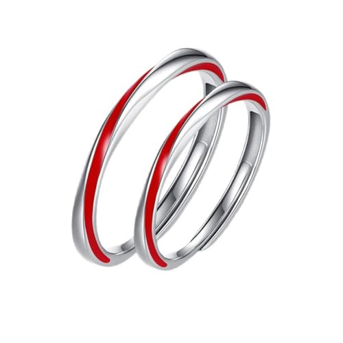 1 Paar rote Draht-Trauringe verstellbare rote Drahtringe Mobius-Trauringe verstellbare offene Federringe Schmuck Geschenk Frauen Kreuzringe 1 Paar rote Draht-Trauringe verstellbare rote Drahtringe Mobius-Trauringe verstellbare offene Federringe Schmuck Geschenk Frauen Kreuzringe von ZOPBA