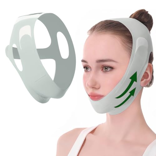 ZOPJUMA Wiederverwendbare V-Linienmaske,Face-Lifting Maske für Frauen,Geeignet für alle Gesichtsformen,Grün von ZOPJUMA