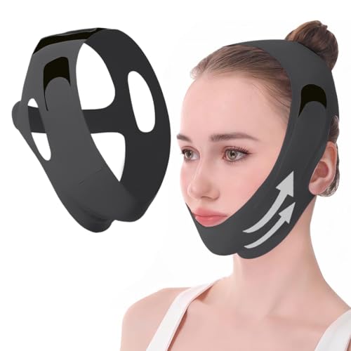 ZOPJUMA Wiederverwendbarer Chin Strap,V-förmiges Kinn Gesichtsstraffungsband,Face-Lifting Maske für Frauen,Schwarz ZOPJUMA Wiederverwendbarer Chin Strap,V-förmiges Kinn Gesichtsstraffungsband,Face-Lifting Maske für Frauen,Schwarz von ZOPJUMA