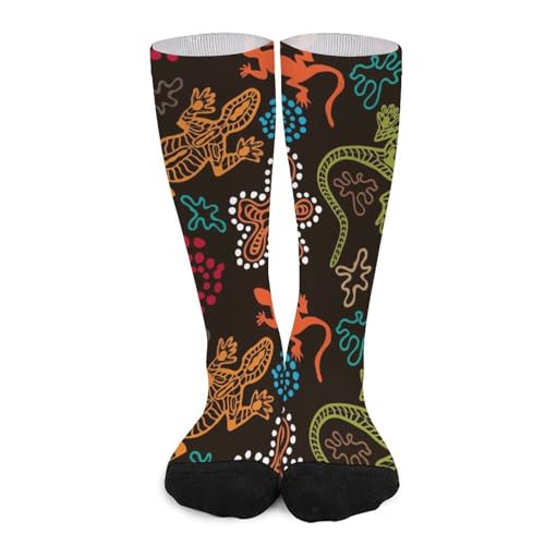 ZORAB Damen Crew Socken Cartoon Gecko Wandersocken Wintersocken Atmungaktive Sportsocken Strümpfe Für Herren ZORAB Damen Crew Socken Cartoon Gecko Wandersocken Wintersocken Atmungaktive Sportsocken Strümpfe Für Herren von ZORAB