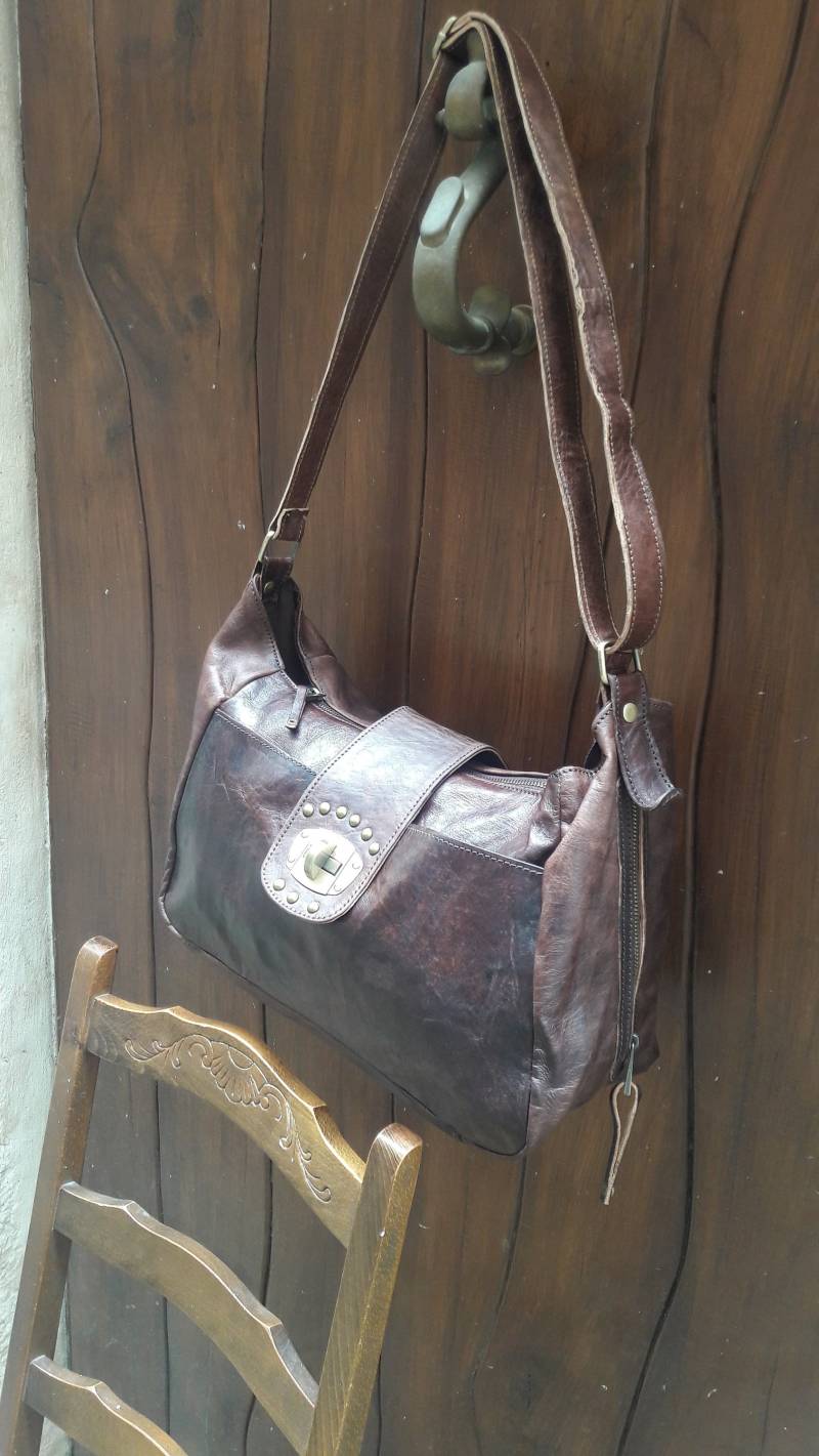 Schulranzen Leder Damen 40cm/24cm Schulranzen Leder Damen 40cm/24cm von ZORACUIR