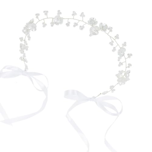 Hochzeits-Stirnband mit Kunstperlen, Blumen-Design, verstellbar, Brautzubehör für Frauen, Mädchen, Event, Kinder, Hochzeitshaarschmuck Hochzeits-Stirnband mit Kunstperlen, Blumen-Design, verstellbar, Brautzubehör für Frauen, Mädchen, Event, Kinder, Hochzeitshaarschmuck von ZORESCOLEO
