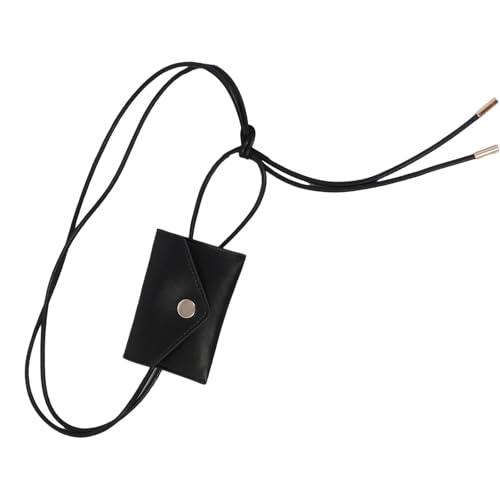 Modischer Hüftgurt, verstellbarer Gürtel, PU-Leder, Umschlagtasche, Hüfttasche für Damen, für den täglichen Gebrauch, Schwarz von ZORESCOLEO