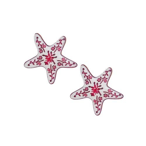 ZORESCOLEO Elegante Ohrstecker mit Seestern-Blumendruck, Legierung, tragbares Design, praktisches Accessoire für den täglichen Gebrauch, as the pic show, Metall von ZORESCOLEO