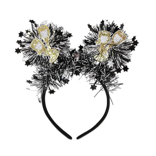 ZORESCOLEO Familien-Stirnband für Silvester, Pailletten-Haarband, Weihnachten, Party, Haarreif, Urlaub, Haarreif für Festivalversammlungen von ZORESCOLEO