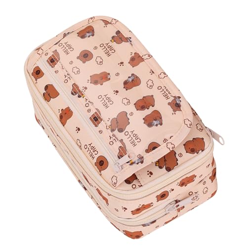 ZORESCOLEO Federmäppchen mit großem Fassungsvermögen, Stiftehalter, mit Reißverschluss, Reise-Make-up-Tasche für Studenten, C, as the pic show von ZORESCOLEO