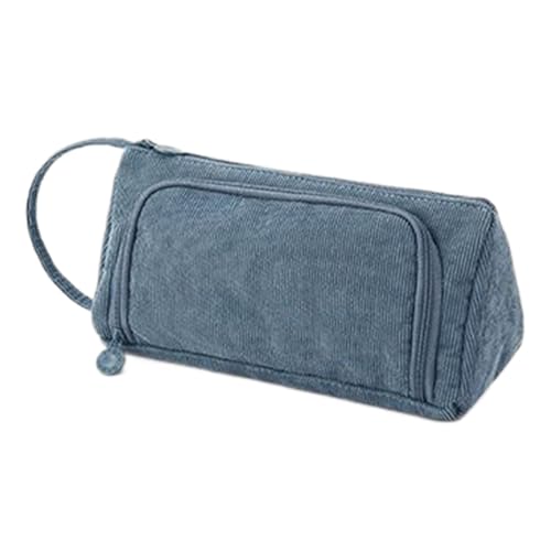 ZORESCOLEO Federmäppchen mit großem Fassungsvermögen, großes Federmäppchen, Schreibtisch-Organizer, Schreibwaren-Aufbewahrungstaschen für Schule, Büro, blau, as the pic show von ZORESCOLEO