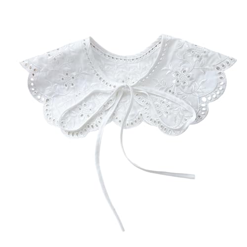 ZORESCOLEO Klassisches Revers, abnehmbare Halskette, Halsband, Spitzenbesatz, dekoratives Accessoire, 8 Stile, as the pic show, Polyester (Polyesterfaser) von ZORESCOLEO