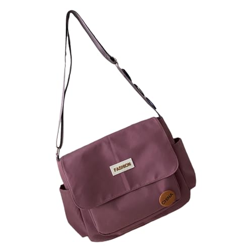 ZORESCOLEO Nylon Crossbody Bag Large Capacity Messengers Shoulder Bag Satchel Satchel with Adjustable Strap for Daily Commute and Travel, a, AS the pic show von ZORESCOLEO