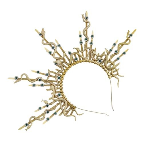 ZORESCOLEO Punk Gorgon Stirnband Schlange Haarband Cosplay Kostüm Neuheit Griechisch Mythisch Schlange Haarband für Maskeraden Party Dressinup von ZORESCOLEO