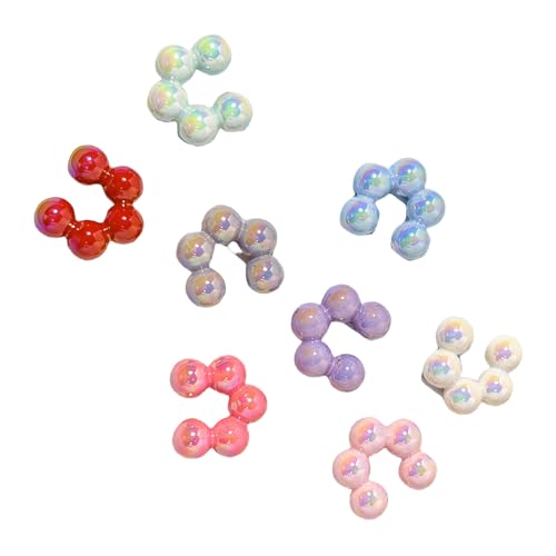 ZORESCOLEO Simple Ear Cuff Trendy Ear Accessory Comfortable Ear Clip Not Piercing Earrings Resin Texture for Various Occasions, as the pic show, Harz von ZORESCOLEO