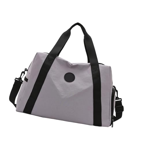 ZORESCOLEO Turnbeutel Große Kapazität Reisetasche Gepäck Tasche Fitness Tasche mit Trocken- und Nasstrennung Übernachtungstasche Weekender Tasche, grau, AS the pic show von ZORESCOLEO