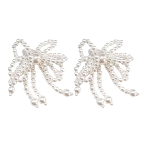 ZORESCOLEO Vielseitige Perlen-Fersenkette mit eleganter Schmetterlings-Schleife, Accessoire für jeden Schuhtyp, Freizeitkleidung von ZORESCOLEO