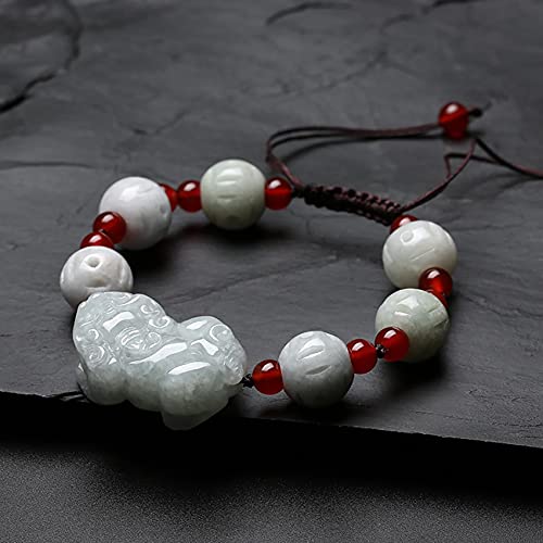 Perlenarmbänder, Schutzarmbänder for Männer und Frauen, Feng Shui-Reichtum, Pixiu-Armband, natürliche Jade-Kristallperlen, Armband for Frauen, echt, das beste Reiki-Heilungs-Chakra, Meditations-Talism von ZORILO