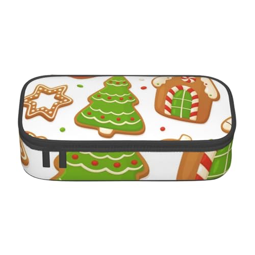 ZORIN Federmäppchen für Mädchen Jungen Große Kapazität Federmäppchen Cartoon Lebkuchen Kekse Stifttasche Tragbare Make-up-Tasche für Schule Büro Studenten Teenager, Schwarz , Einheitsgröße, Münzbeutel von ZORIN