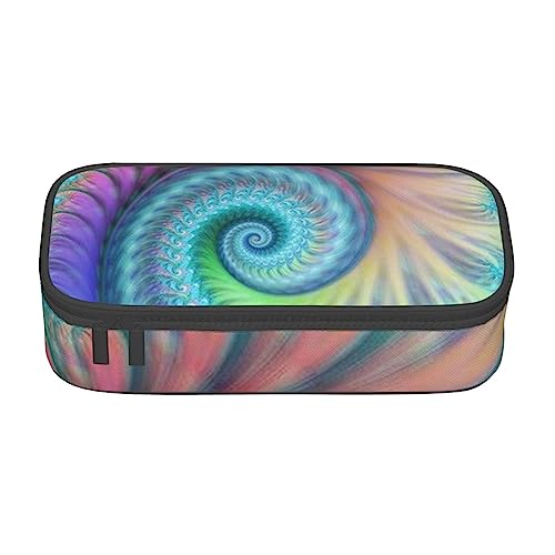 ZORIN Federmäppchen für Mädchen Jungen Große Kapazität Federmäppchen Türkis Tie Dye Octopus Stifttasche Tragbare Make-up-Tasche für Schule Büro Studenten Teenager, Schwarz , Einheitsgröße, Münzbeutel von ZORIN