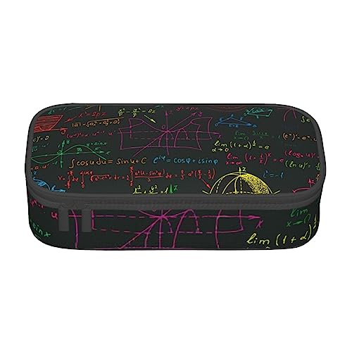 ZORIN Großes Federmäppchen für Mädchen und Jungen, Stifttasche, Beutelhalter, Mathematik, bunte Formeln auf Tafel, Schule, Schreibwaren, Organizer, Make-up-Kosmetiktasche für Teenager, Studenten, von ZORIN