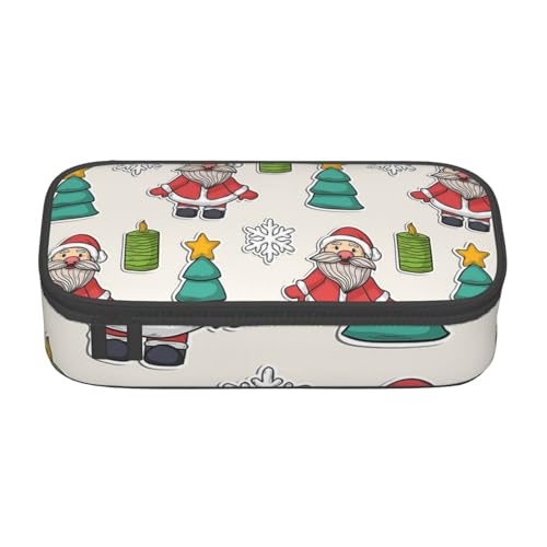 ZORIN Großes Federmäppchen für Mädchen und Jungen, Stifttasche, Beutelhalter, Weihnachten, Weihnachtsmann, Kerze, Schule, Schreibwaren, Organizer, Make-up-Kosmetiktasche für Teenager, Studenten, von ZORIN