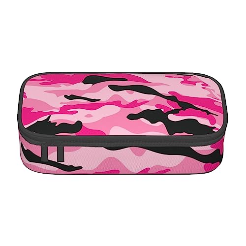 ZORIN Großes Federmäppchen für Mädchen und Jungen, Stifttasche, Beutelhalter, rosa Camouflage, Handwerk, Schule, Schreibwaren, Organizer, Make-up-Kosmetiktasche für Teenager, Studenten, Erwachsene, von ZORIN