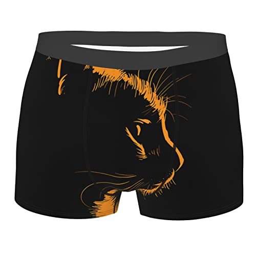 ZORIN Herren-Boxershorts, Hipster-Boxershorts, Katzen-Silhouette, schnelltrocknend, Schwarz, Schwarz , M von ZORIN