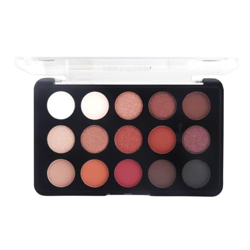 All-Set-Lidschatten-Palette - Matte Shimmer 15 Farben hochpigmentiertes Make-up-Paletten-Set,Lidschatten-Palette, langlebig, natürliche Farben, Make-up, Lidschatten, Kosmetik, Geschenk Zorq von ZORQ