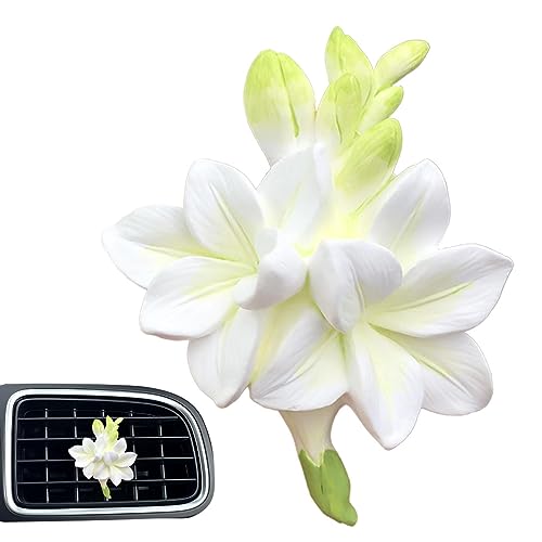 Autodiffusoren für ätherische Öle - Auto Freesia Blumen Diffusor | Lufterfrischer, Blumendiffusor, niedliches Auto-Innenzubehör für Damen/Herren, Automobilduft-Dekorationszubehör Zorq von ZORQ