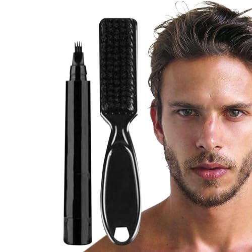 Bartfüller für Männer,Wasserfeste Bartfarbe für Männer | Bartfärbung für Männer, Bartverdunkelung für Männer für einen volleren, klar definierten Look, Füllen, Formen und Definieren Ihres Bartes Zorq von ZORQ