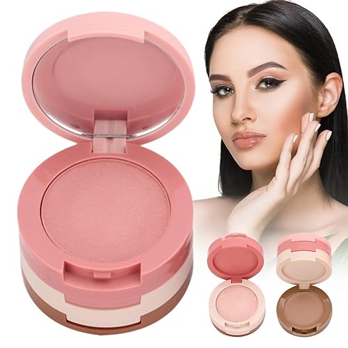 Bronzer-Highlighter-Palette,Bronzer-Puder-Highlight-Rouge - Puderrouge, Highlighter-Make-up-Puder, wasserfeste Make-up-Paletten, Konturpalette für Frauen Zorq von ZORQ