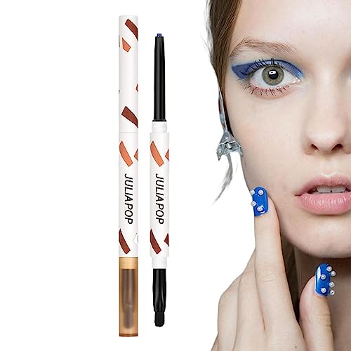 Eyeliner-Stift - Creme-Gel-Textur, mehrfarbiger Eyeliner-Make-up-Stift mit Pinsel | Schnell trocknender Eyeliner, langlebiges Augenstift-Make-up-Zubehör Zorq von ZORQ