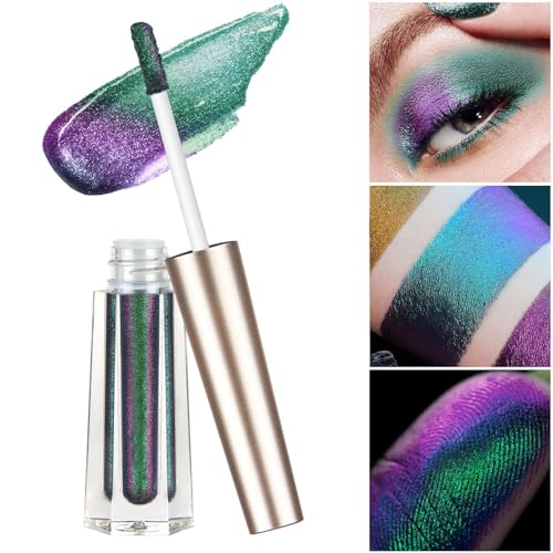 Flüssiges Chamäleon-Lidschatten-Make-up | Chamäleon-Lidschatten-Make-up | Langlebiger, hochpigmentierter MultiChrome-Lidschatten-Glitzer als Geschenk für Mädchen Zorq von ZORQ