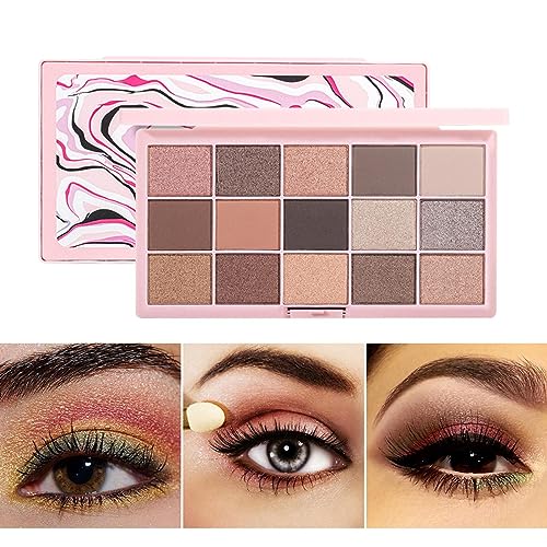 Glitzer-Lidschatten - Funkelnde Lidschattenpalette für einen natürlichen Look | Damenkosmetik-Augen-Make-up-Zubehör für Zuhause, Arbeit, Reisen, Einkaufen, Treffen, Verabredungen Zorq von ZORQ