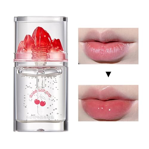 Klarer Lipgloss | Nicht klebriges, pflegendes Lippenöl - Aufpolsternder und feuchtigkeitsspendender Jelly Lip Gloss, Lip Glow Oil mit Kirschgeschmack, Geschenk für Frauen und Mädchen Zorq von ZORQ