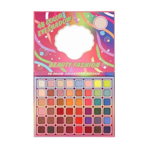 Lidschatten-Make-up,48 Farben Matte Pearl Make-up-Palette | Schimmernder, glitzernder, hochpigmentierter, natürlicher Lidschatten für Party-Anfängerinnen und den täglichen Gebrauch Zorq von ZORQ