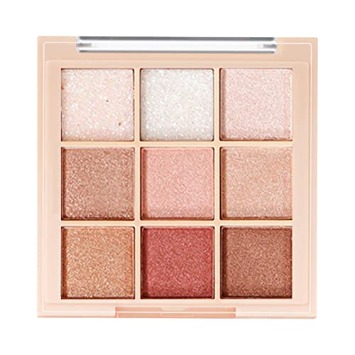 Lidschatten-Palette, Wasserdichte matte 9-Farben-Lidschatten-Palette, Schimmernde Glitzer-Make-up-Palette, Lidschatten-Make-up-Palette für Frauen und Mädchen Zorq von ZORQ