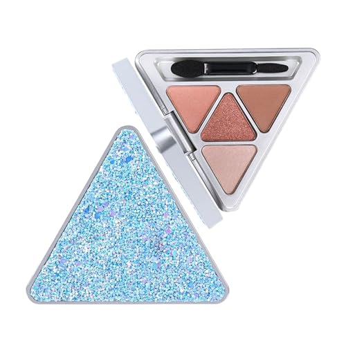 Lidschatten-Palette Make-up,4 Farben bunte Lidschatten-Palette | Pigment-Lidschatten-Palette, mischbare Make-up-Palette – wasserfeste Lidschatten-Palette, glitzernde Make-up-Palette für Zorq von ZORQ