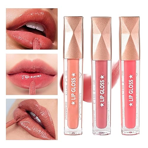 Lipgloss aufpolsternd | Feuchtigkeitsspendender Lippenglasur, glänzendes Lipgloss-Set - langanhaltende pigmentierte Lipgloss-Flüssig-Lippenstift-Essenz für Mädchen und Frauen, kosmetisches Zorq von ZORQ