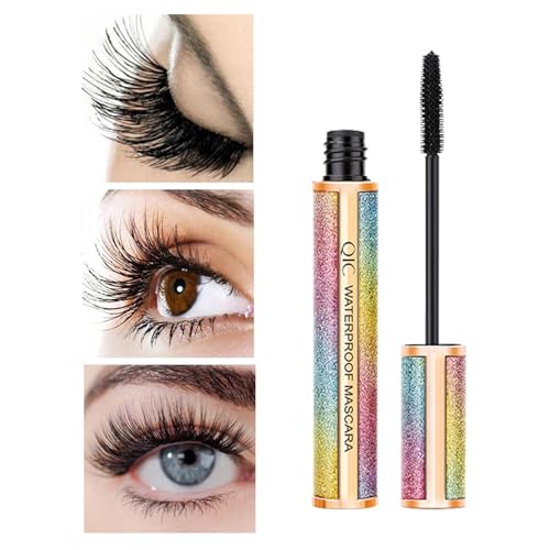 Mascara Black Volumen und Länge - Starry Sky Wischfeste, langlebige Seidenfaser-Mascara,Verlängernde Wimperntusche, voluminöse schwarze, flüssige Wimpernverlängerungs-Wimperntusche für Frauen und Zorq von ZORQ