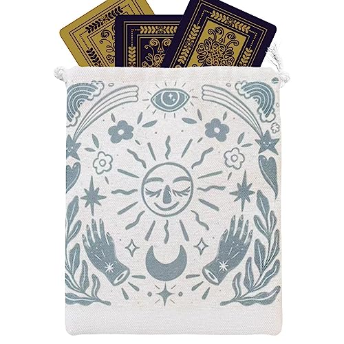 Tarotkartentasche, stilvoller Tarot-Deck-Halter mit Kordelzug – Tarotkartenetui, Tarotkarten-Beutel, für Tarot-Enthusiasten, Orakelkarte, Kristall Zorq von ZORQ