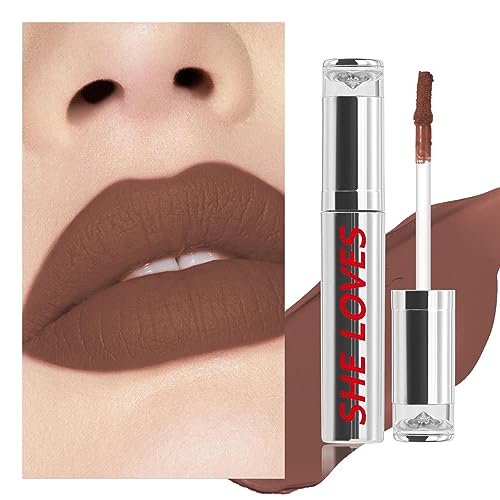 Wasserfester Lippenstift,Wasserfester Lipgloss-Balsam aus mattem Samt | Hochpigmentierter, langlebiger Lippenglasurstift, Weihnachtsgeschenk für Mädchen, Frauen, Freundin Zorq von ZORQ