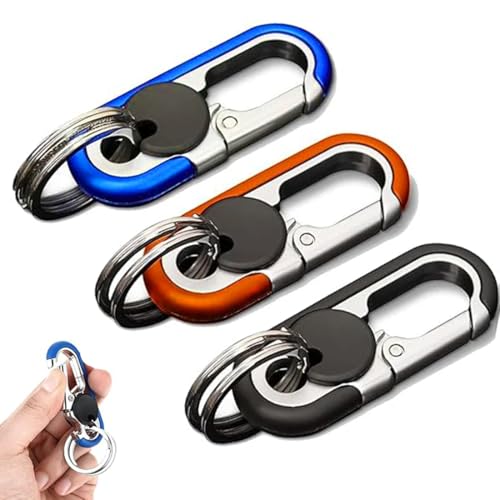ZORTVUL 3 Stück Schlüsselanhänger Karabiner Autoschlüsselanhänger Schlüsselring Schlüsselanhänger Für Auto Motorrad Fahrrad Geschenk Für Männer Damen von ZORTVUL