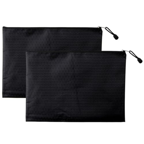 ZORVUJI 2 Geldtaschen Bankmappe Groß Bargeld Aufbewahrung Mit Reißverschluss (A5) von ZORVUJI