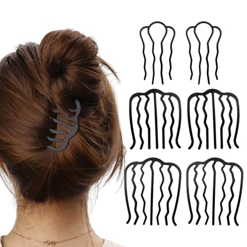 ZORVUJI 6 Stück Haar Steckkamm Metall Haarkämme Haarschmuck für Frauen Mädchen (3 Größen) von ZORVUJI